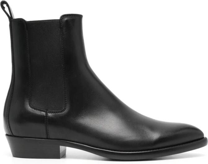 Buttero 30mm leather ankle boots Black