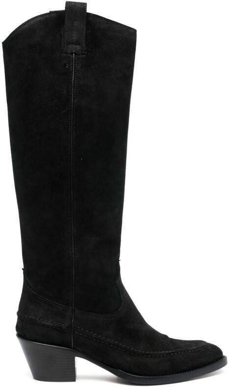 Buttero 55mm knee-length cowboy boots Black