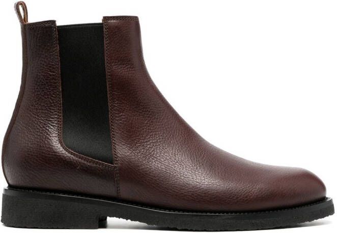 Buttero ankle-length leather boots Brown