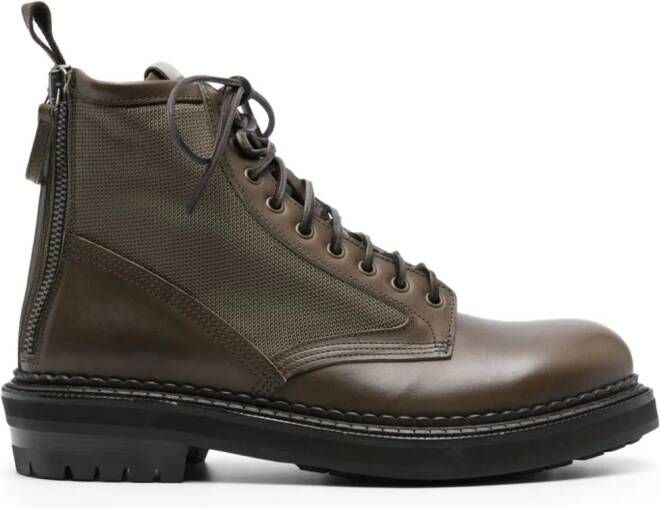 Buttero Cargo panelled ankle boots Green