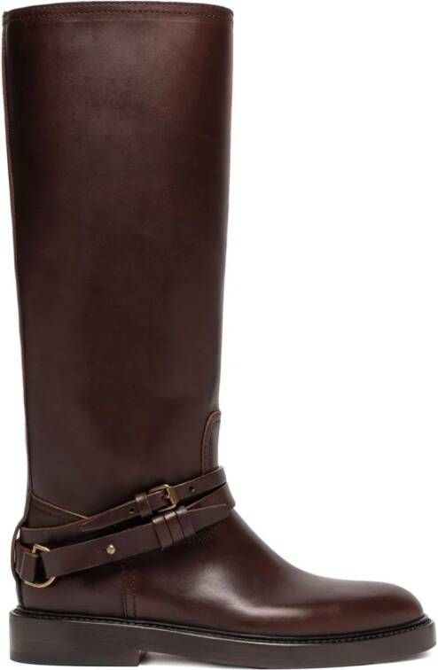 Buttero knee-high leather boots Brown