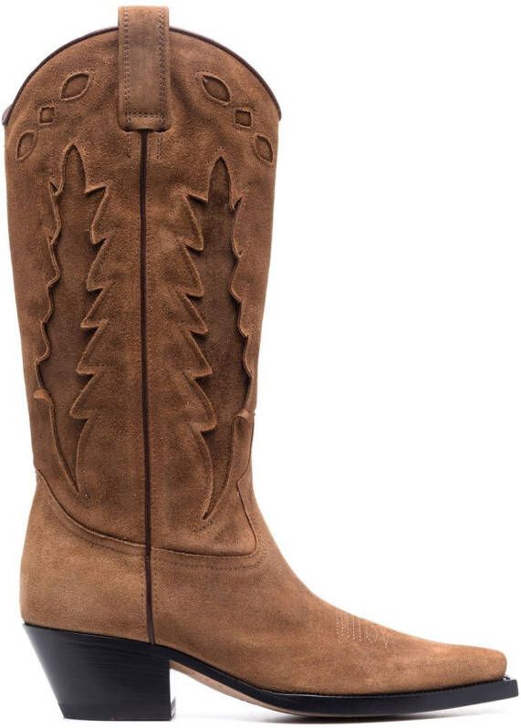 Buttero knee-length cowboy boots Brown