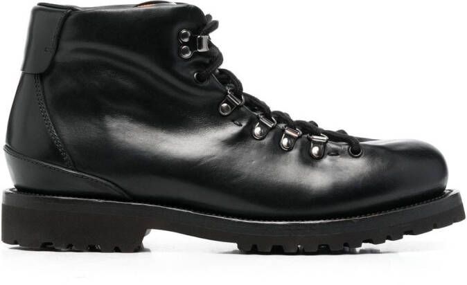Buttero lace-up ankle boots Black