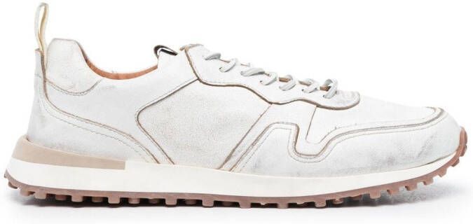 Buttero lace-up calf-leather sneakers White