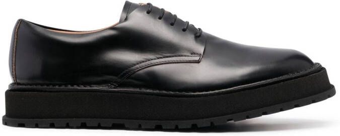 Buttero lace-up leather shoes Black