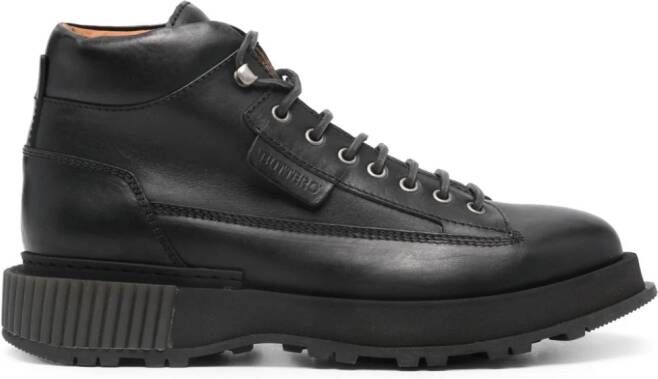 Buttero Varbug lace-up leather boots Black