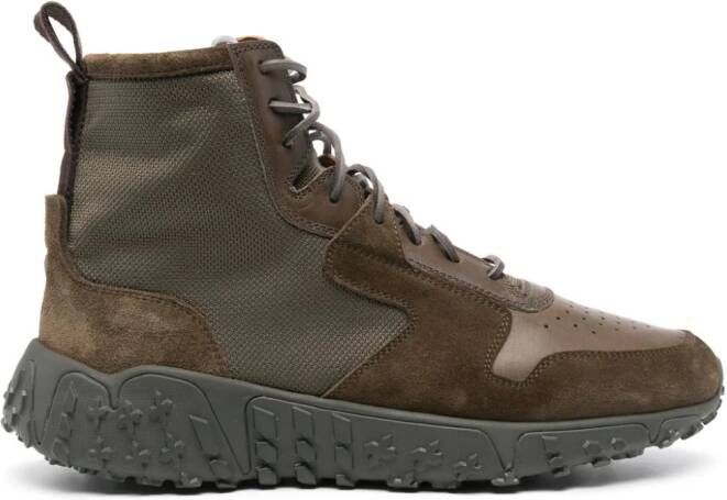 Buttero Vinci X panelled suede sneakers Green