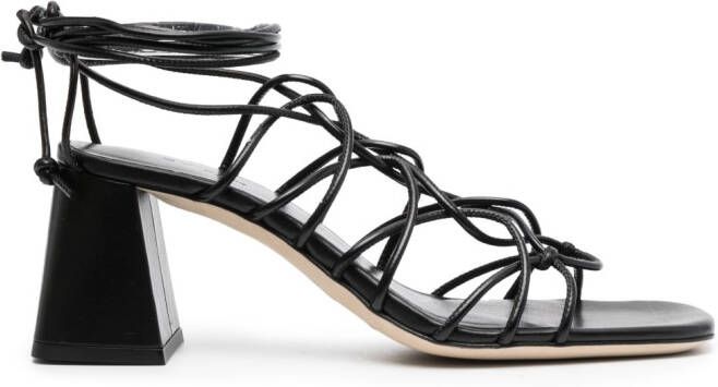 BY FAR Alexander 70mm strappy sandals Black