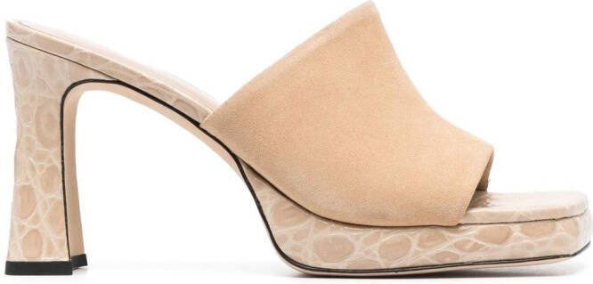 BY FAR 100mm Beliz sandals Neutrals