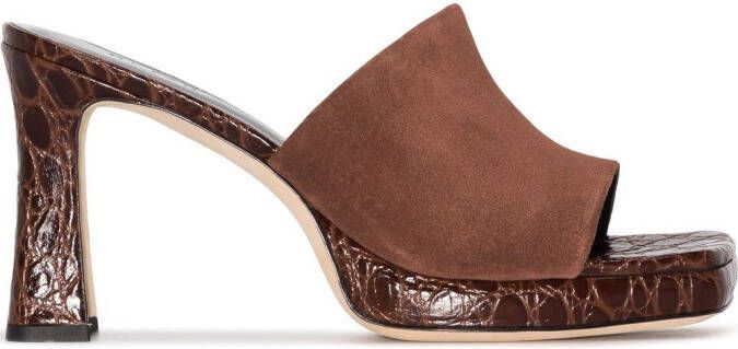 BY FAR 90mm Beliz sandals Brown