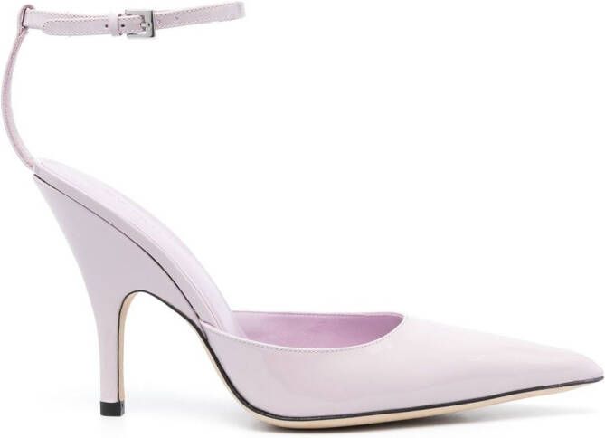 BY FAR Eliza 75mm pointed-toe pumps Purple