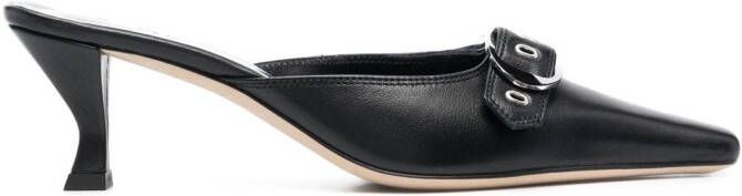 BY FAR Evelyn leather mules Black