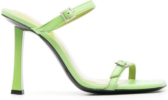BY FAR Flick 90mm sandals Green