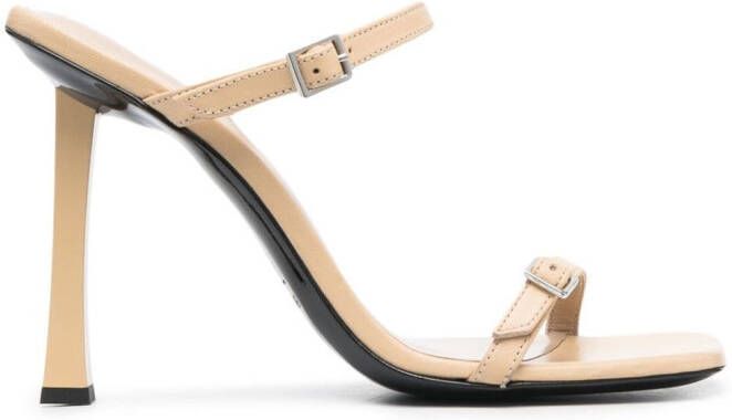 BY FAR Flick 90mm sandals Neutrals