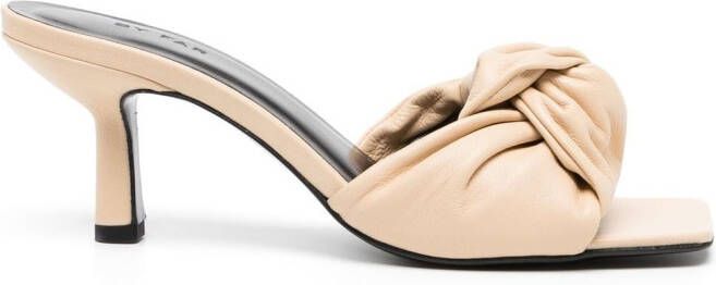 BY FAR 70mm Lana sandals Brown