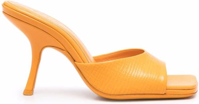 BY FAR 95mm Mora sandals Orange