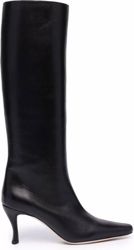 BY FAR pointed knee-length boots Black