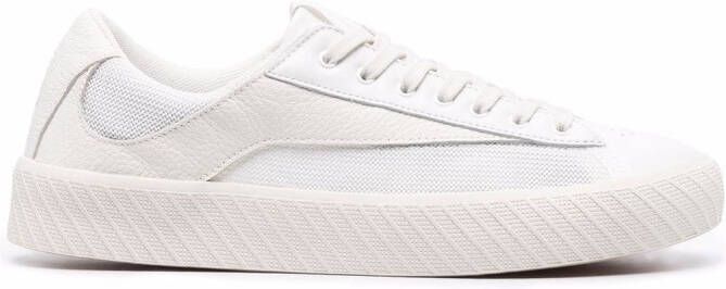 BY FAR Rodina grained low sneakers White
