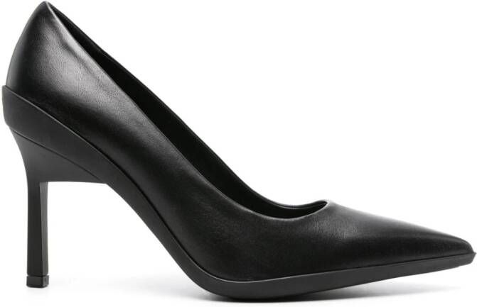 Calvin Klein 90mm pointed-toe leather pumps Black