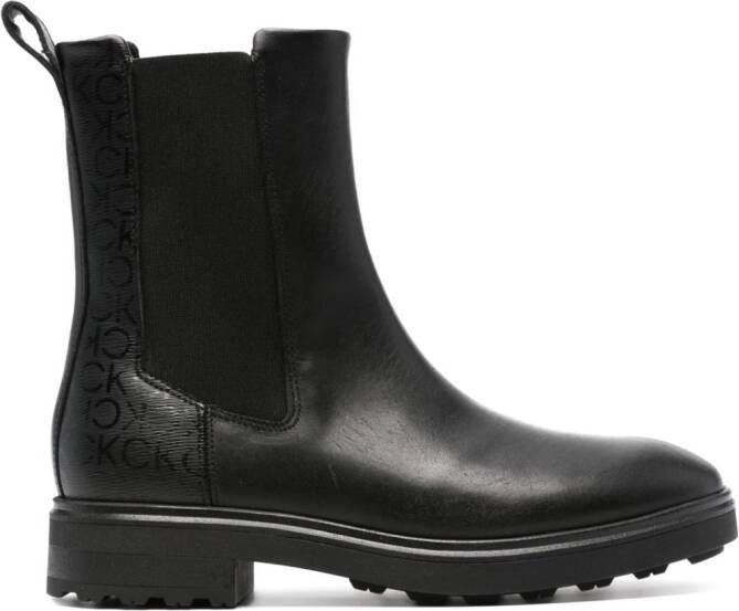 Calvin Klein Cleat 40mm leather boots Black