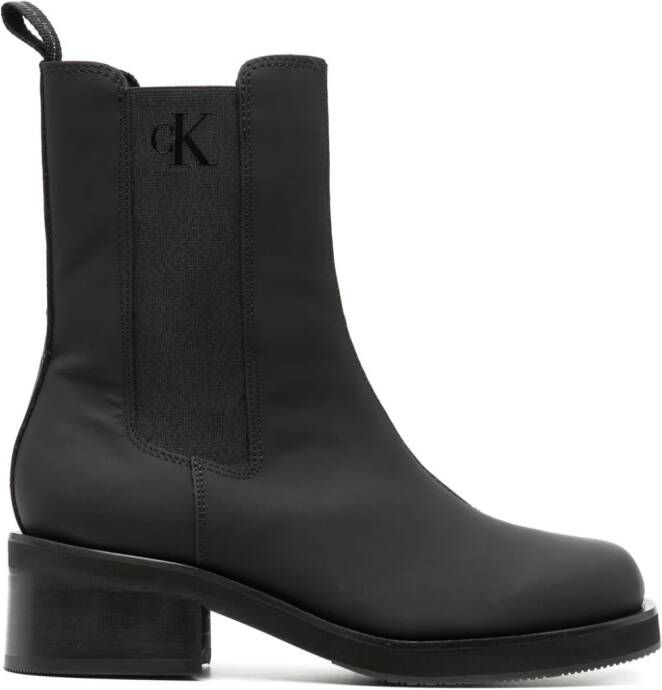 Calvin Klein Jeans 50mm leather chelsea boots Black
