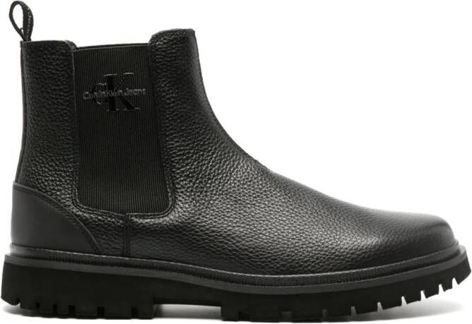 Calvin Klein Jeans Eva leather chelsea boots Black