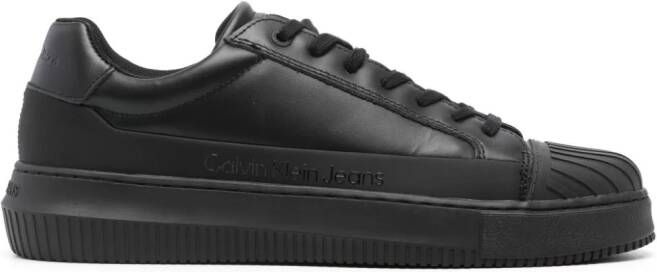 Calvin Klein Jeans leather low-top sneakers Black