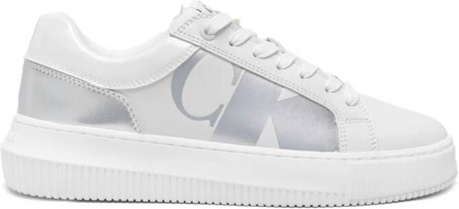 Calvin Klein Jeans panelled leather sneakers White