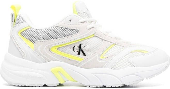 Calvin Klein Jeans panelled leather sneakers White