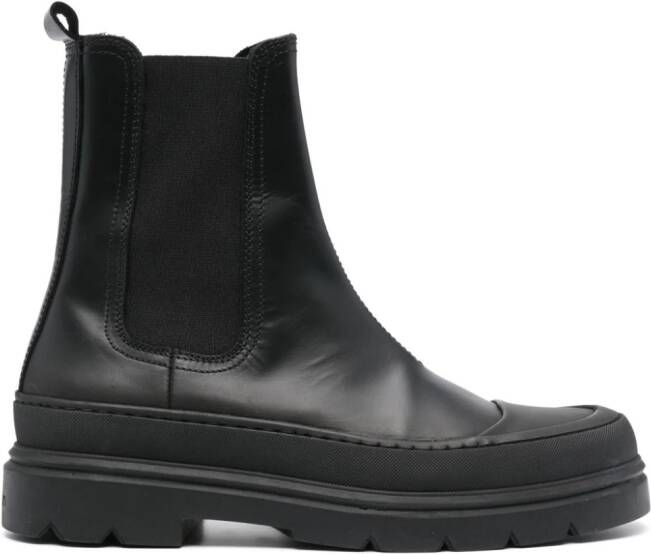 Calvin Klein leather Chelsea boots Black