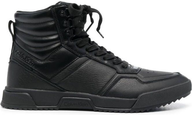 Calvin Klein panelled hi-top sneakers Black