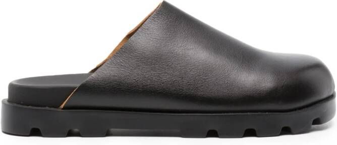 Camper Brutus leather mules Black