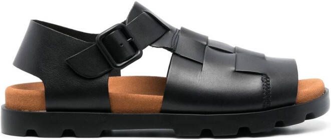 Camper Brutus leather sandals Black