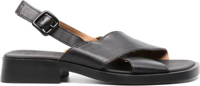 Camper Dana leather slingback sandals Black