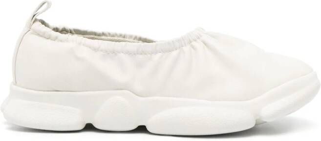 Camper Karst leather ballerina shoes White