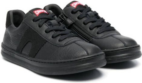 Camper Kids logo-patch leather sneakers Black