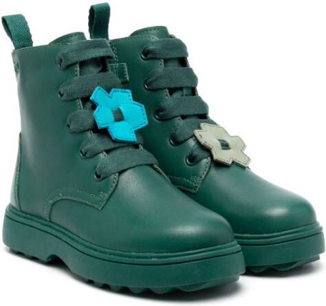 Camper Kids Norte Twins leather boots Green