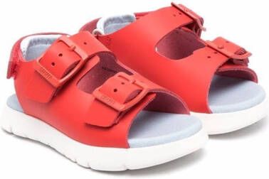 Camper Kids Oruga buckled flat sandals Red