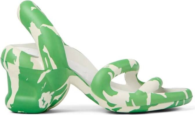 Camper Korabah 80mm two-tone sandals Green