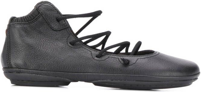 Camper Nina lace-up ballerina shoes Black