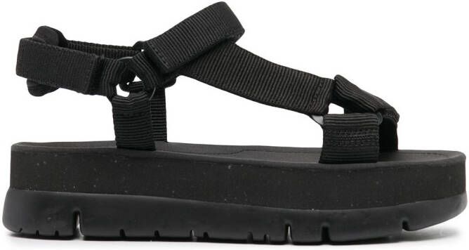 Camper Oruga Up platform sandals Black
