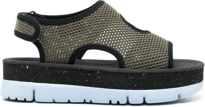 Camper Oruga Up platform sandals Green