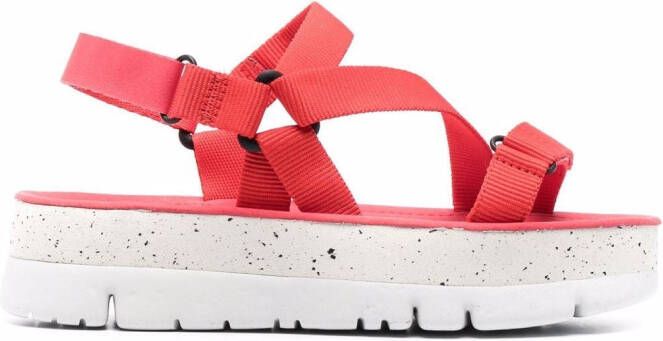 Camper Oruga Up platform sandals Red