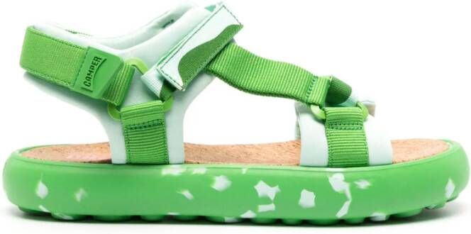 Camper Pelotas Flota touch-strap sandals Green