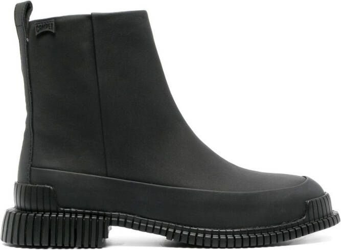 Camper Pix ankle leather boots Black