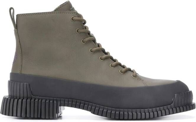 Camper Pix lace-up ankle boots Green