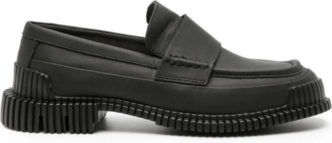 Camper Pix ribbed-detailing leather-sole loafers Black