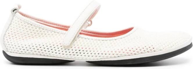 Camper Right Nina mesh ballerina shoes White