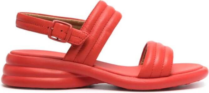 Camper Spiro 40mm leather sandals Red