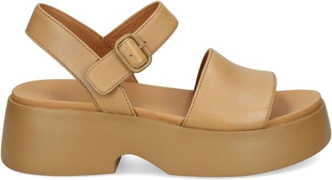 Camper Tasha 55mm leather sandals Brown